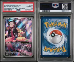 2025 POKEMON SVP EN-SV BLACK STAR PROMO #206 MARNIE'S MORPEKO PSA 10 - Image 3