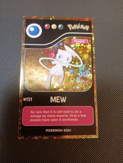 Pokemon Mew Gold Star Holo Pokedex Black Edition 2024 Peru Us Seller - Image 1