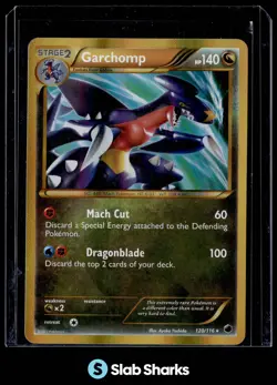 2013 POKEMON BLACK & WHITE PLASMA FREEZE #120/116 GARCHOMP SECRET RARE - Image 1