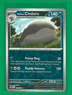 Pokemon TCG SV-Obsidian Flames Paldean Clodsire #128/197 Uncommon Reverse Holo - Image 1