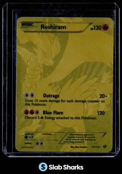 2013 POKEMON BLACK & WHITE LEGENDARY TREASURES #114/113 RESHIRAM SECRET RARE - Image 1
