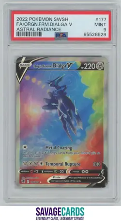 2022 Pokemon Sword & Shield Astral Radiance Dialga V PSA 9 #177/189 - Image 1
