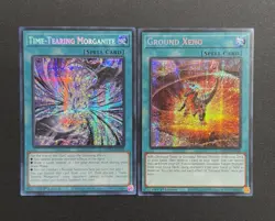 2024 YUGIOH MP24 SECRET RARE TIME TEARING MORGANITE & GROUND XENO NM SET - Image 1