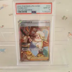 Melon Sar Pokemon Card PSA10 graded with case collectibles - Image 1