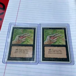 Lot of (2) 1995 Magic The Gathering MTG Deathgrip 4th Edition Authentic - Image 1