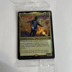 MTG Magic the Gathering Spider-Man Mythic Foil 127 Cosmic Spider-Man Promo Stamp - Image 2