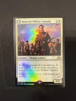 Hanweir Militia Captain 21 - R - Shadows over Innistrad - Foil - MTG - LP - Image 1