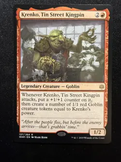 Krenko, Tin Street Kingpin 137 - R - War of the Spark - Normal - MTG - LP - Image 1