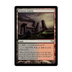 WOTC MtG Shadowmoor Graven Cairns (R) VG - Image 1
