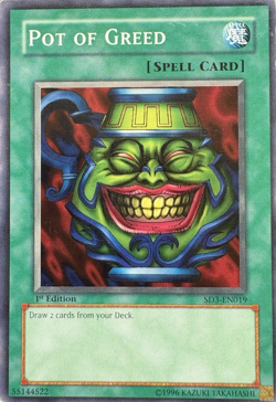Pot of Greed SD3-EN019 1st Edition LP COMMON YuGiOh TCG Card - Image 1