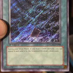 Veil of Darkness GLAS-EN088 Secret Rare Foil Bleed Yugioh 1st Edition Near Mint - Image 3