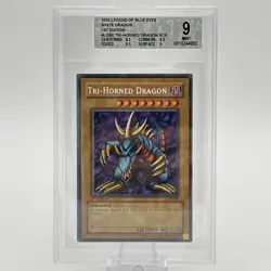 Yugioh BGS 9 Tri-Horned Dragon LOB-000 1st Edition North American Graded Card - Image 1