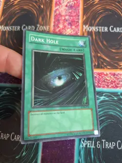 Yugioh Dark Hole LOB-052 Super Rare OG Unlimited Near Mint - Image 2