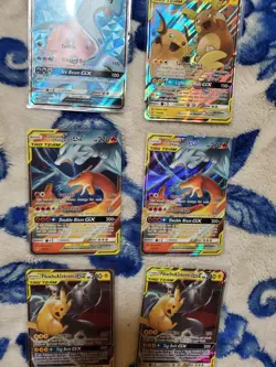 Pokemon Tag Team GX Lot 6 Cards LP 2x Charizard Reshiram 2x Pikachu Zekrom More - Image 3