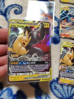 Pokemon Tag Team GX Lot 6 Cards LP 2x Charizard Reshiram 2x Pikachu Zekrom More - Image 5