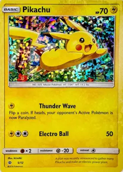 Pikachu - 5/12 (Holo Bleed) 2017 McDonald's Promo Pokemon Card - Image 3