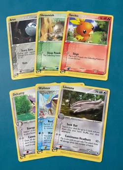 Pokemon TCG NM: Ruby & Sapphire Lot with Torchic, Regular, English (6 Cards) - Image 1