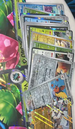 Pokemon Stellar Crown Lot 45+ Holo Common Reverse Foils Jumbo Cards TCG NM - Image 2