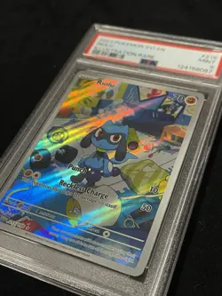 Pokemon TCG Riolu Illustration Rare Card #215/198 Scarlet & Violet PSA 9 - Image 2