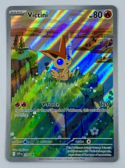 Pokemon Victini #208 Black Star Promo Card Scarlet Violet Holo Foil LP - Image 1