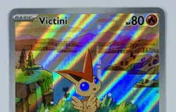 Pokemon Victini #208 Black Star Promo Card Scarlet Violet Holo Foil LP - Image 2