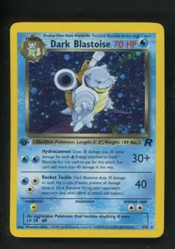 Dark Blastoise 3/82 Team Rocket Holo Rare Pokemon Card WOTC 1st Edition - Image 1
