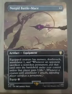 Nazgul Battle - Mace Borderless LTC 510 MtG Lord Of The Rings Commander NM/M - Image 1
