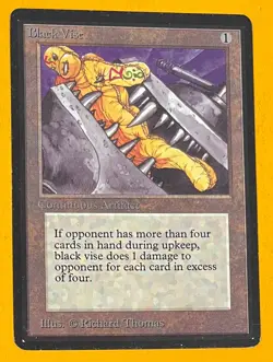 MTG BLACK VISE Beta (OldManMTG 007-699) - Image 1