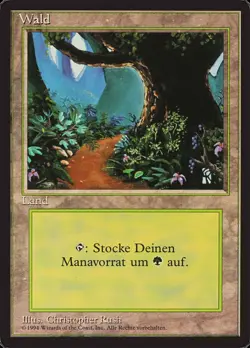 1x FBB Forest (Path) - German Moderate Play, German 3rd Edition Revised (FBB) MT - Image 1