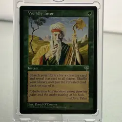 Worldly Tutor Mirage MTG Magic the Gathering 1996 - Image 1