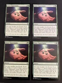 4x Giant Opportunity (159) Throne of Eldraine LP MTG Magic x4 Playset - Image 1