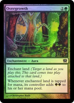 9th Edition MTG FOIL Overgrowth Magic - Image 1