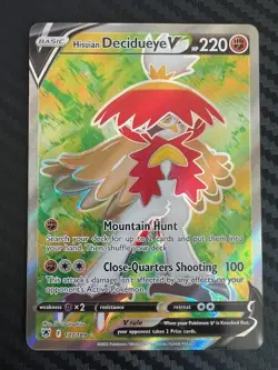 Pokemon TCG Hisuian Decidueye V Sword & Shield Astral Radiance 173/189 Holo NM - Image 1
