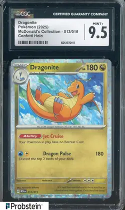 2025 Pokemon Mcdonald's Collection #012/015 Dragonite Confetti Holo CGC 9.5 - Image 1