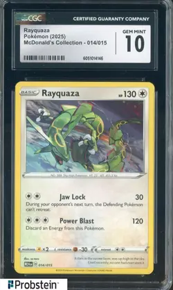 2025 Pokemon McDonlad's Coll #014/015 Rayquaza CGC 10 GEM MINT - Image 1