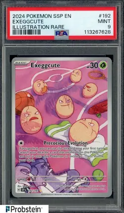 2024 Pokemon SSP EN Illustration Rare #192 Exeggcute PSA 9 MINT - Image 1