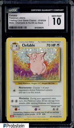 2023 Pokemon Classic Charizard ho-oh ex #014/034 Clefable CGC 10 GEM MINT - Image 1