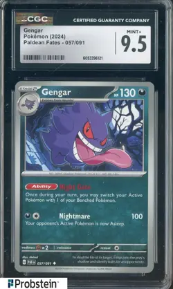 2024 Pokemon Paldean Fates #057/091 Gengar CGC 9.5 MINT+ - Image 1