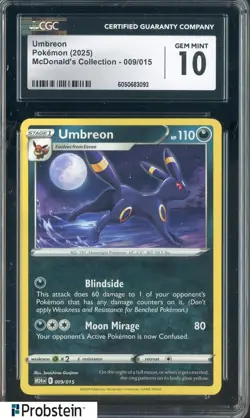 2025 Pokemon Mcdonald's Collection #009/015 Umbreon CGC 10 GEM MINT - Image 1