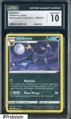 2025 Pokemon Mcdonald's Collection #009/015 Umbreon CGC 10 GEM MINT - Image 1