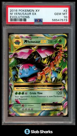 2016 POKEMON XY EVOLUTIONS #2/108 MEGA VENUSAUR HOLO PSA 10 - Image 1