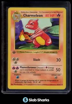 1999 POKEMON SET 1ST EDITION #24/102 CHARMELEON - Image 1