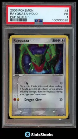 2006 POKEMON POP SERIES 1 #3/17 RAYQUAZA HOLO RARE PSA 1 - Image 1