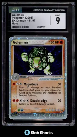 2003 POKEMON EX DRAGON #91/97 GOLEM HOLO CGC 9 - Image 1