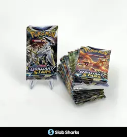 POKEMON TCG SWORD & SHIELD BRILLIANT STARS SEALED PACKS LOT OF 16 - Image 1