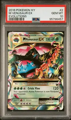 2016 POKEMON XY EVOLUTIONS #2 M VENUSAUR EX MEGA PSA 10 GEM MINT 💎 - Image 1