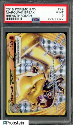 2015 Pokemon XY Breakthrough #79 Marowak Break PSA 9 MINT - Image 1
