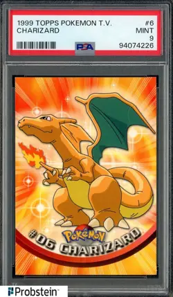 1999 Pokemon Topps T.V #6 Charizard PSA 9 MINT - Image 1