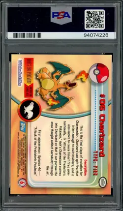 1999 Pokemon Topps T.V #6 Charizard PSA 9 MINT - Image 2