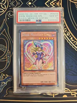2020 YU-GI-OH! 1st ED. Dark Magician Girl D.S.O.D MOVIE PK.SCRT.ED #ENS56 PSA 10 - Image 1